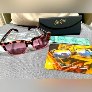 Maui Jim Rooftops 54mm PolarizedPlus2® Square Sunglasses in Pink Tortoise - NEW
